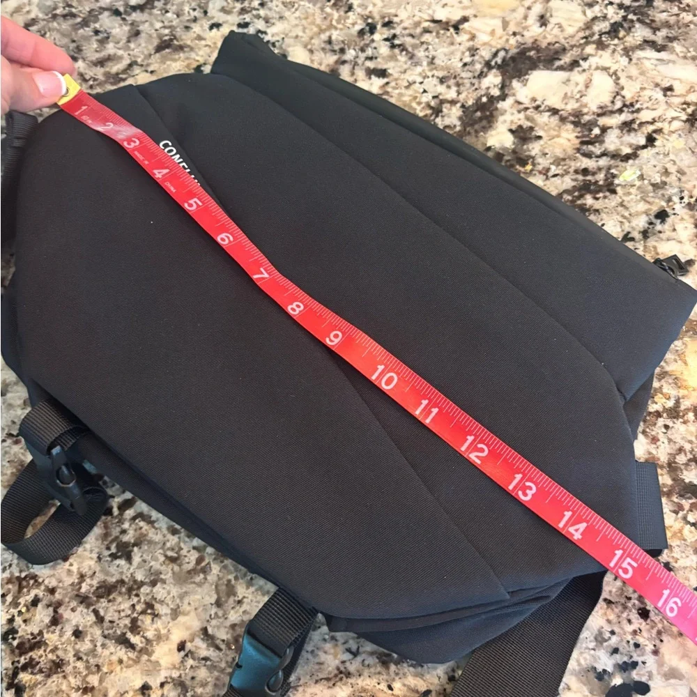 Confluxwheel Black Geometric Techwear Crossbody‎ Sling Bag
